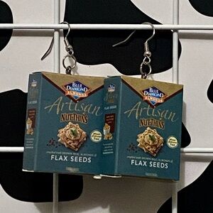 Blue Diamond Artisan Nut-Thins Earrings